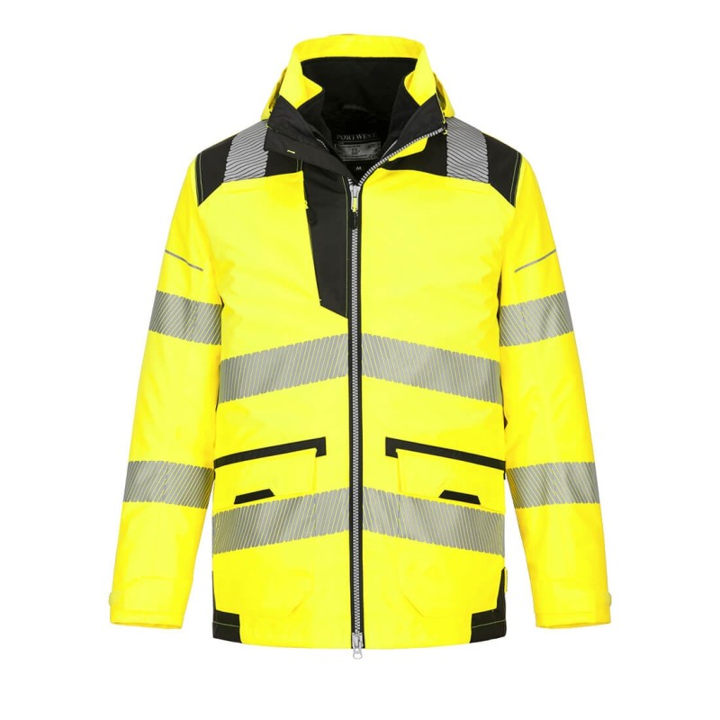Veste Portwest PW367 (5-en-1 Haute Visibilité) – Polyvalence, sécurité et confort en toute saison